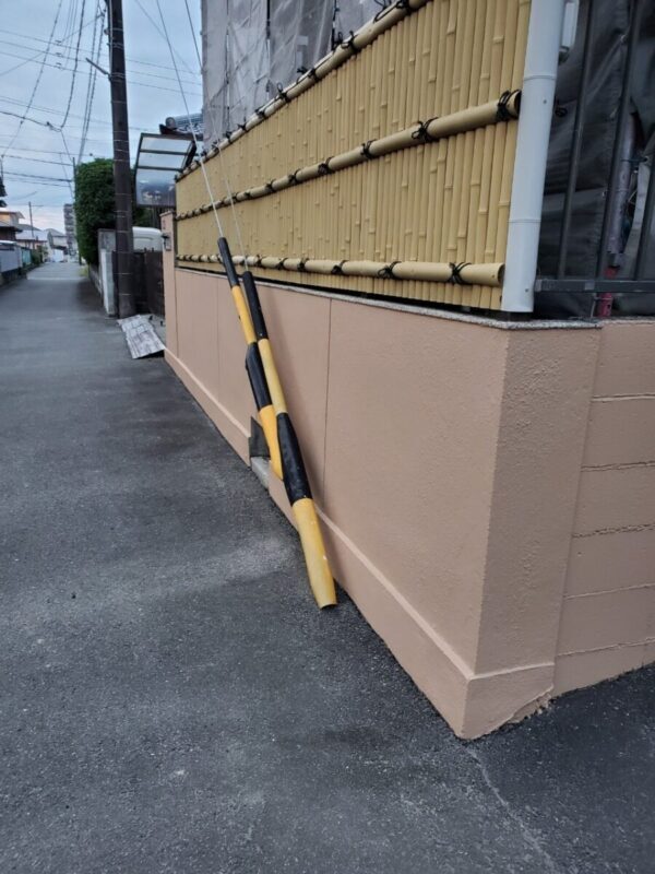 愛知県東海市　K様邸　外壁塗装工事　外構　ブロック塀の塗装